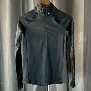 NWT Under Armour Black Cold Gear Pullover Halfzip Active Running Yoga SzXS